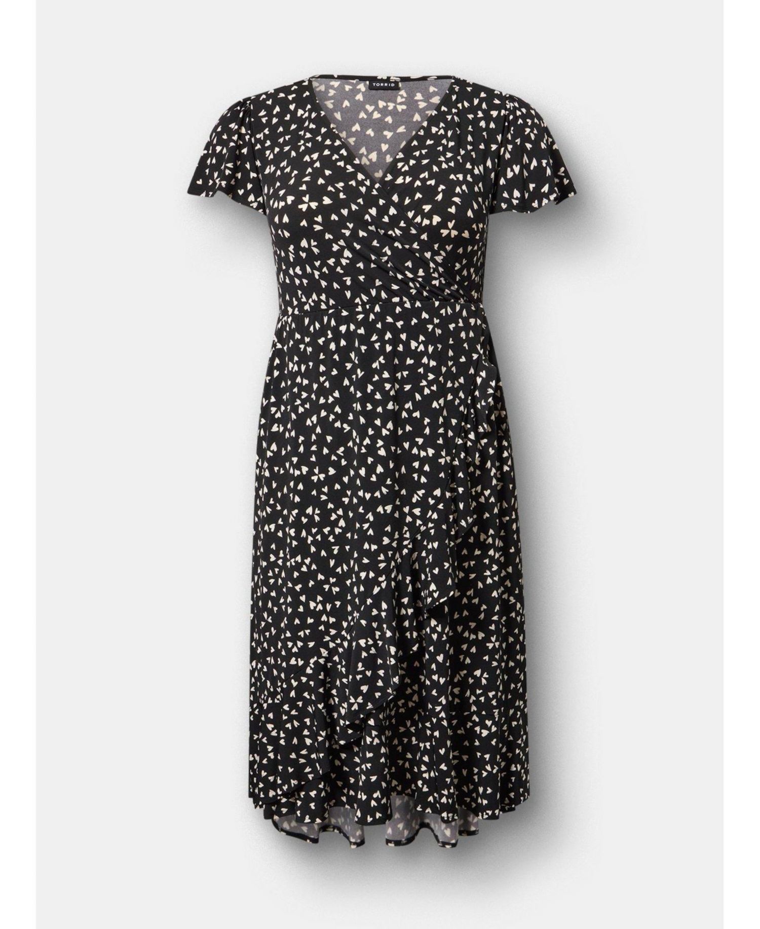 Plus Size Surplice Midi Dress