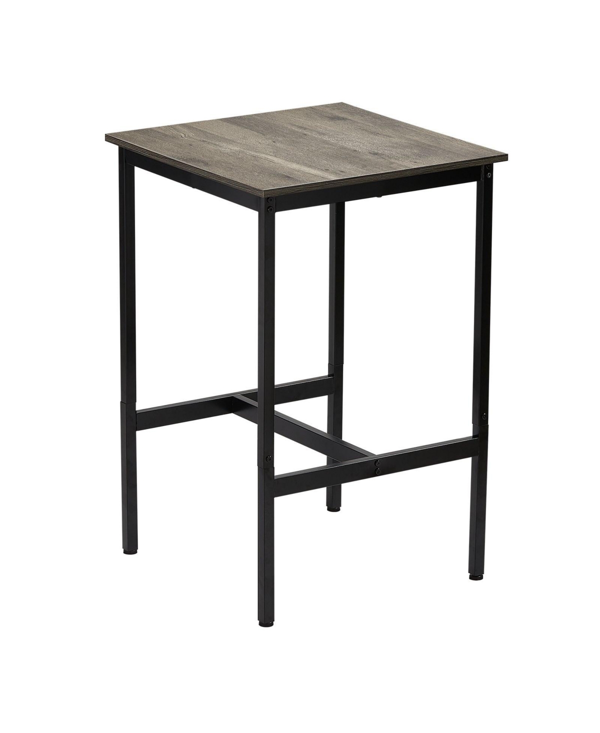 Slickblue Square High Top Bar Table with Metal Frame for Kitchen Dining