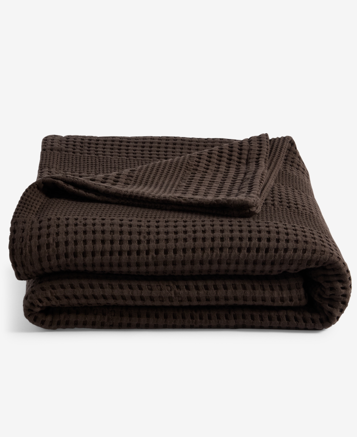 Oake Cotton Waffle Blanket, King, Exclusively At Macy's In Brown Bear