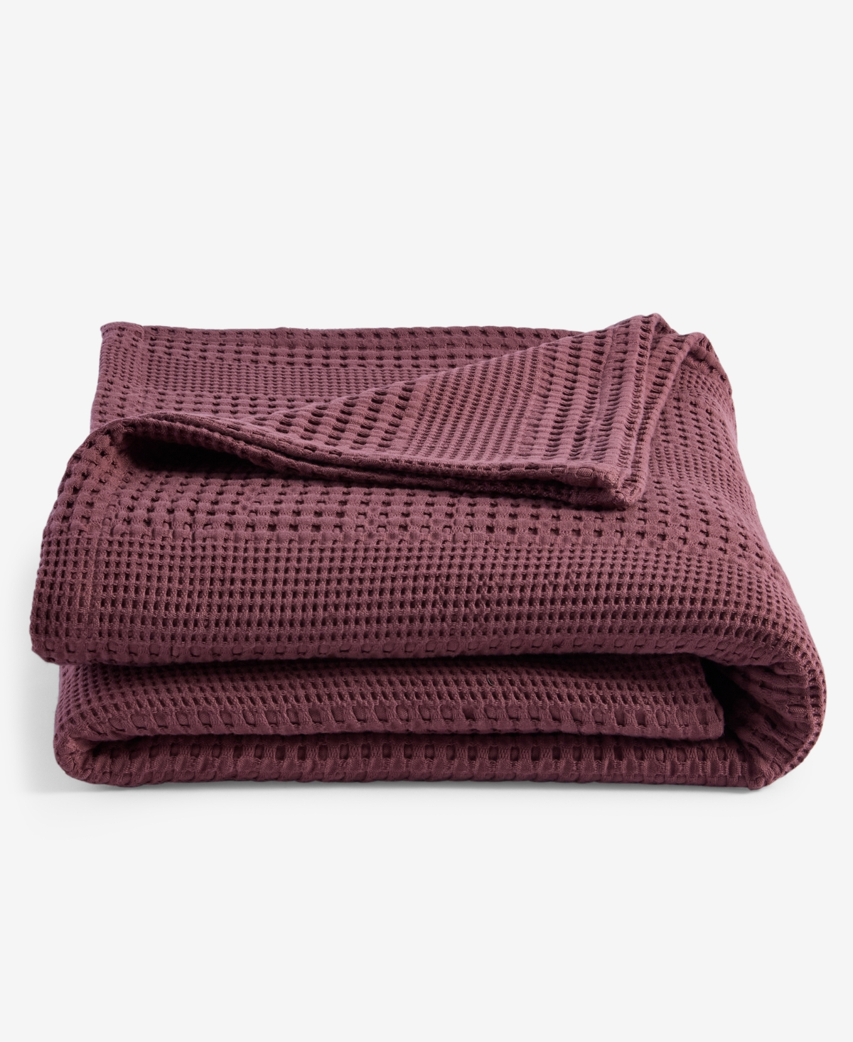 Oake Cotton Waffle Blanket, King, Exclusively At Macy's In Dry Hibiscus