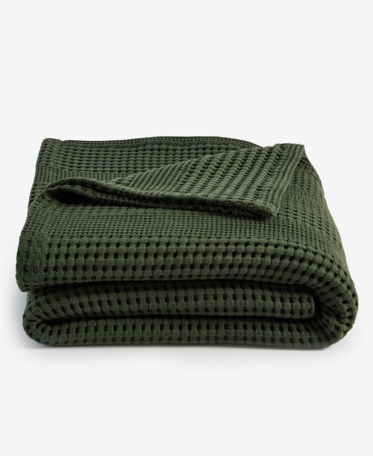 Oake Cotton Waffle Blanket, King, Exclusively At Macy's In Forest Canopy