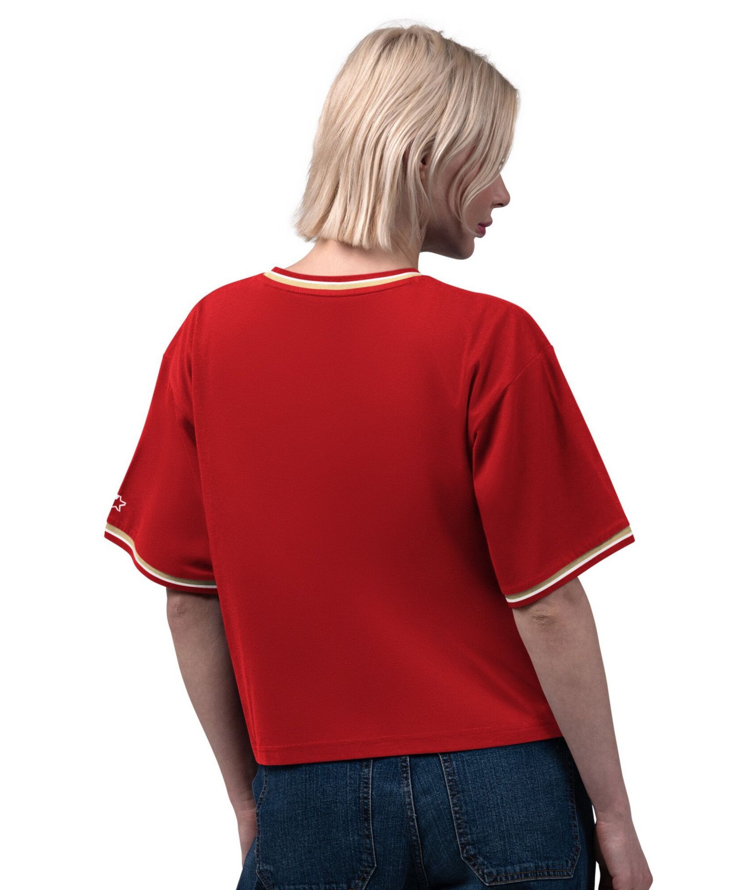 Women's Scarlet San Francisco 49ers Ace Cropped T-Shirt