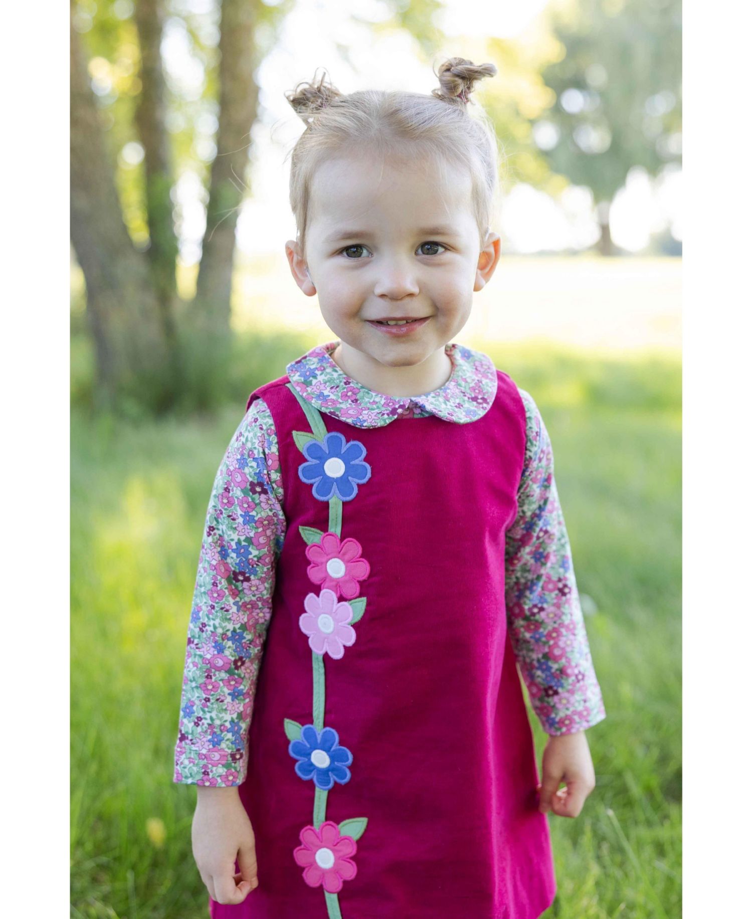 Girls Floral Knit Long Sleeve Blouse 4-6X