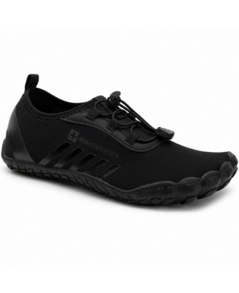 Мужские кроссовки Alpine Swiss Odin Quick-Dry Water Shoes Lightweight Non-Slip Beach Barefoot, цвет: Чёрный