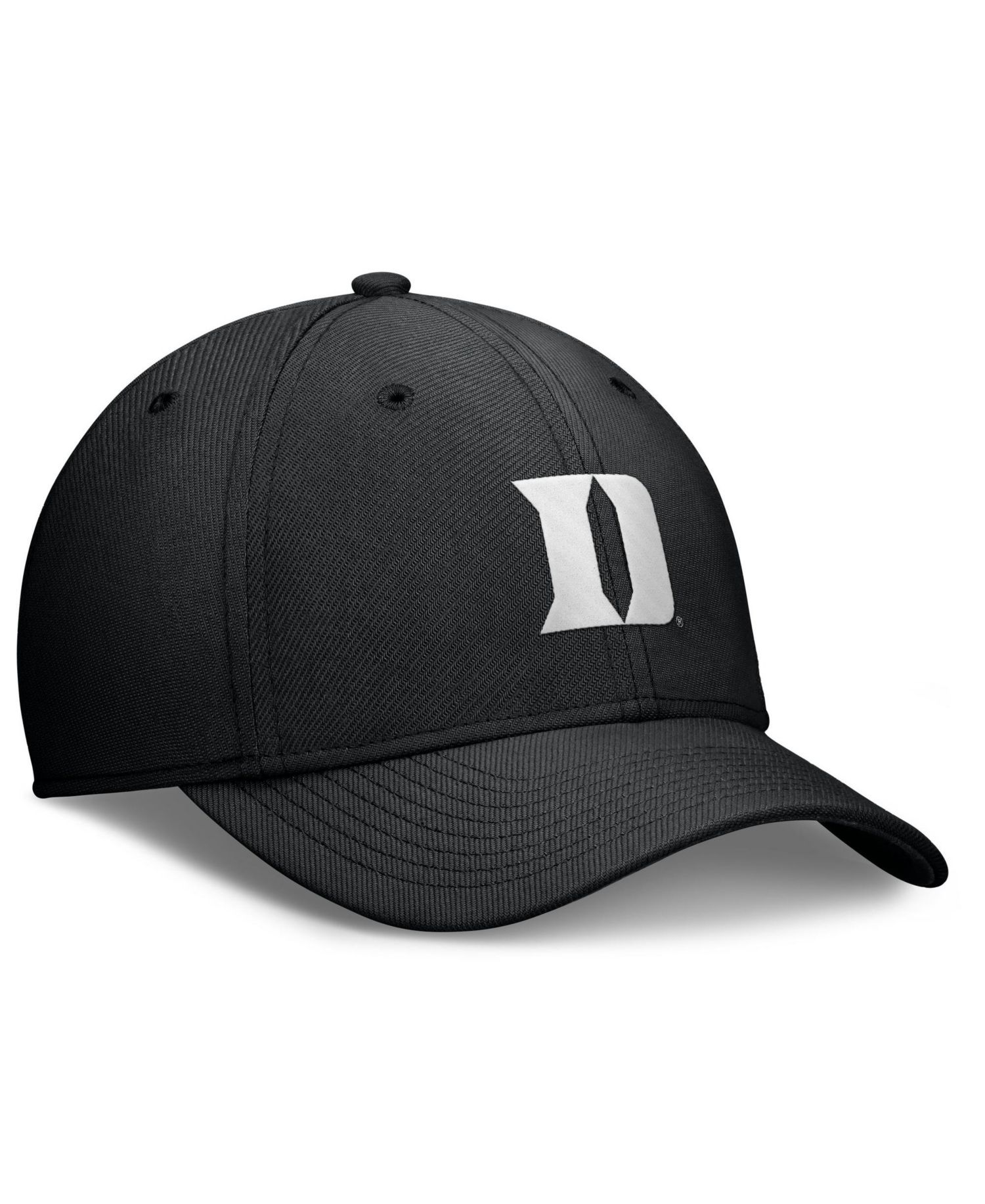 Men's Black Duke Blue Devils Rise SwooshFlex Dri-FIT Hat