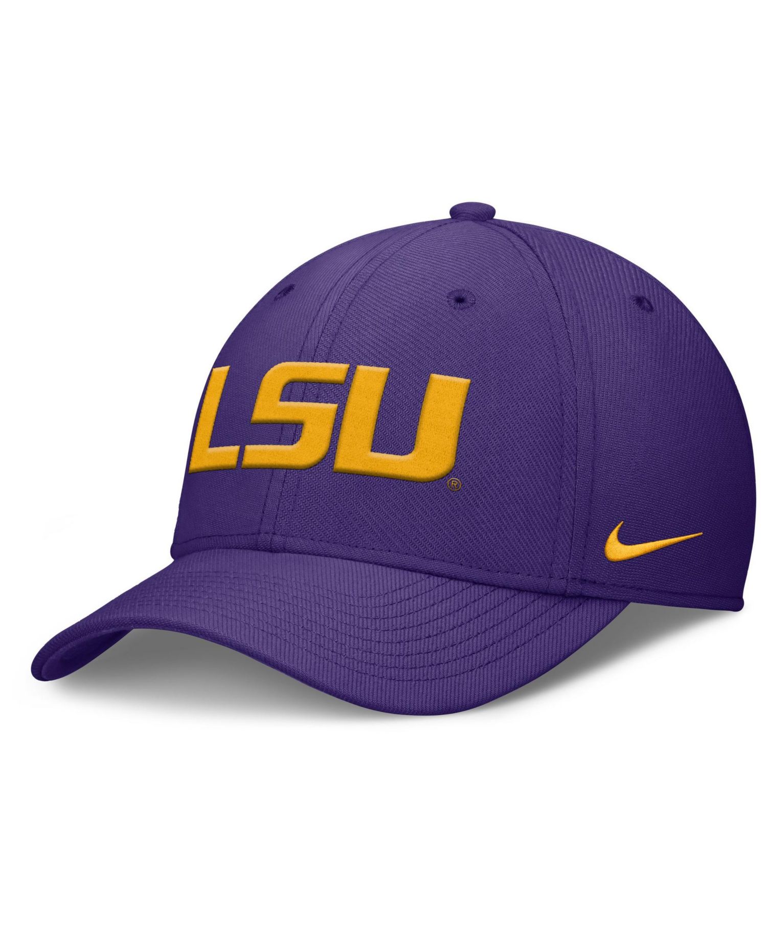 Men's Purple LSU Tigers Rise SwooshFlex Dri-FIT Hat