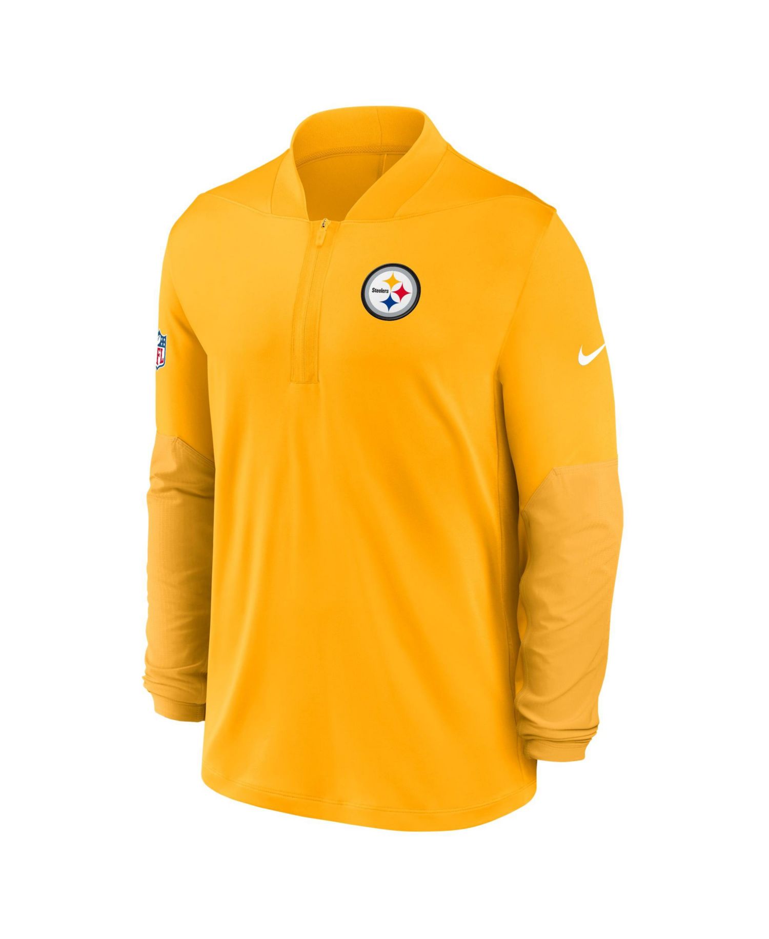Men's Gold Pittsburgh Steelers Sideline Dri-FIT Half-zip Pullover