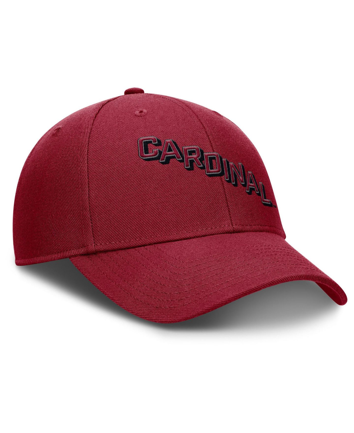 Мужская кепка Nike Cardinal Stanford Cardinal Slanted Primetime Rise Performance Adjustable Hat — фото 3