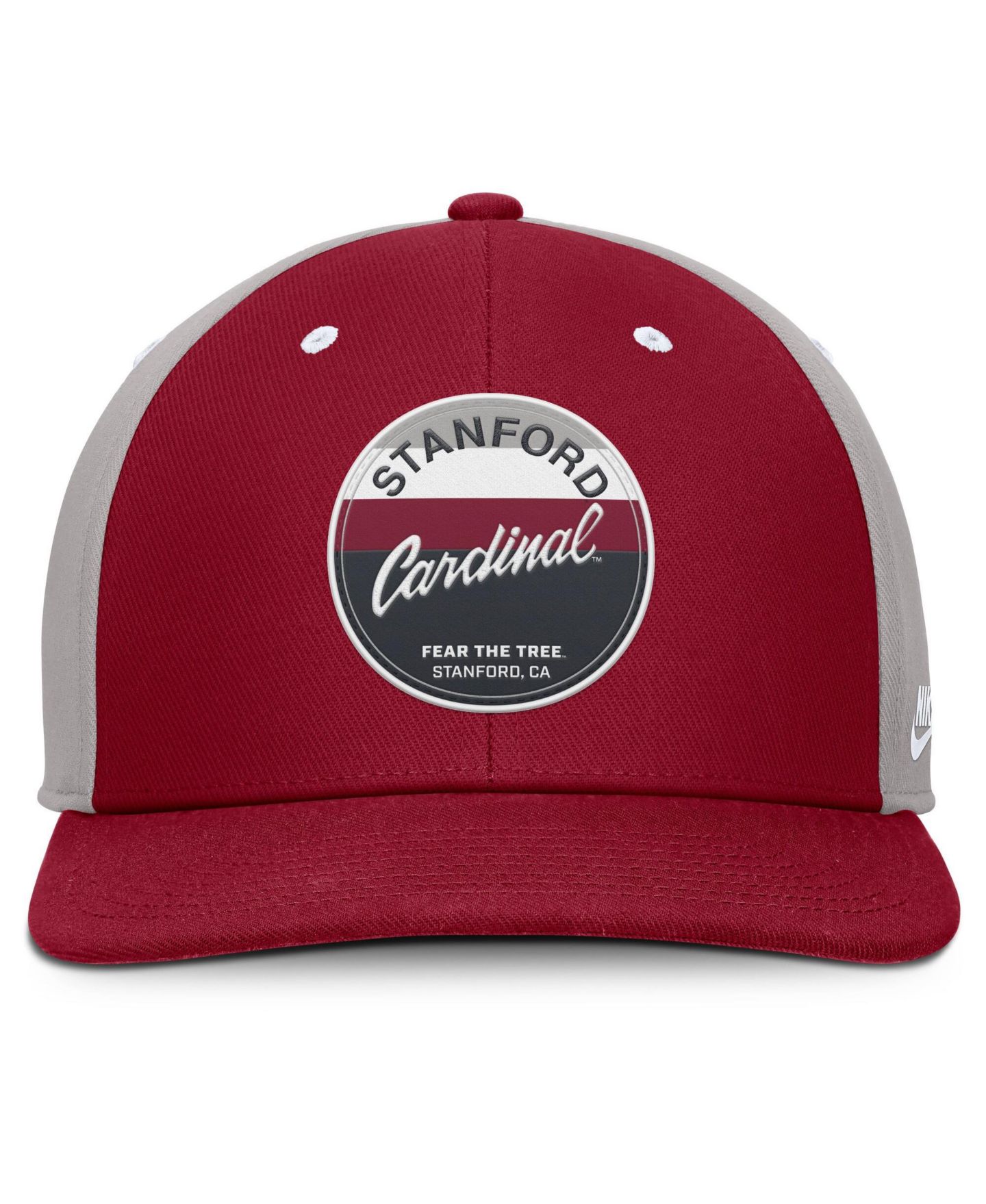 Мужская кепка Nike Cardinal/Gray Stanford Cardinal Prep Pro Performance snapback Hat — фото 2