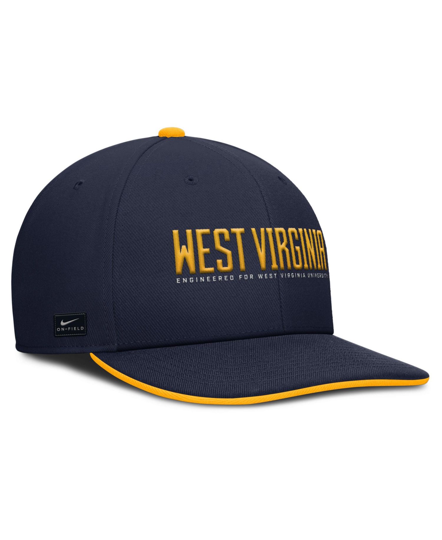 Men's Navy West Virginia Mountaineers 2025 On-Field Pro Performance Adjustable Hat