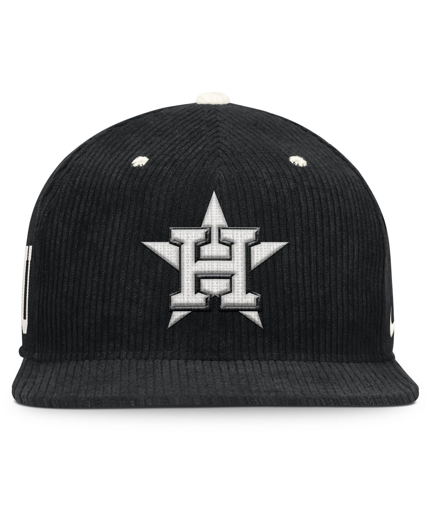 Men's Black Houston Astros Pro Corduroy Structured snapback Hat