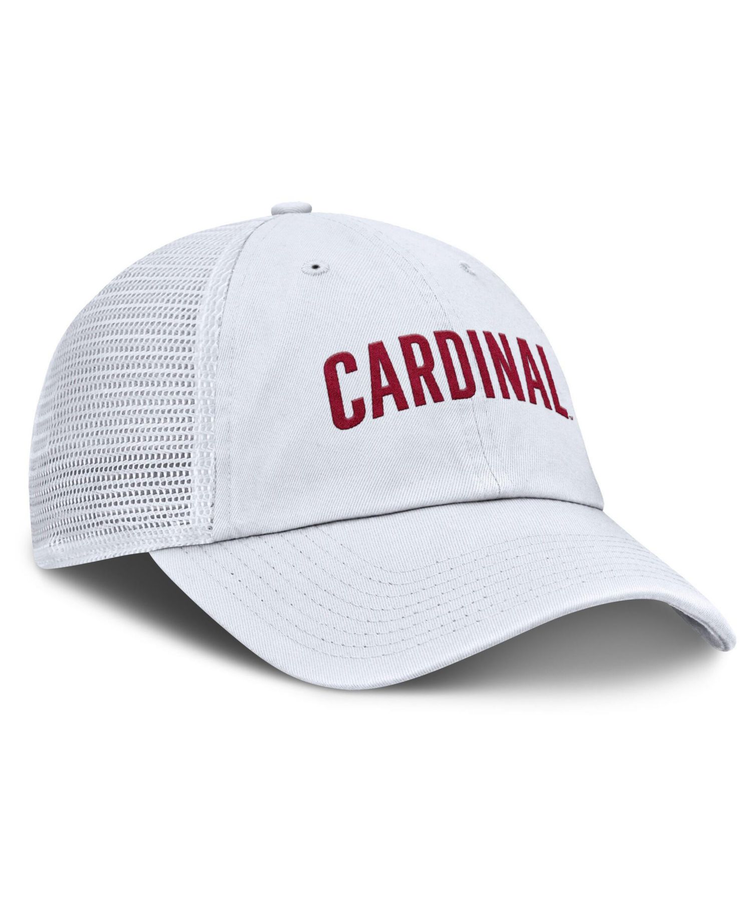 Men's White Stanford Cardinal Club Campus Trucker Adjustable Hat