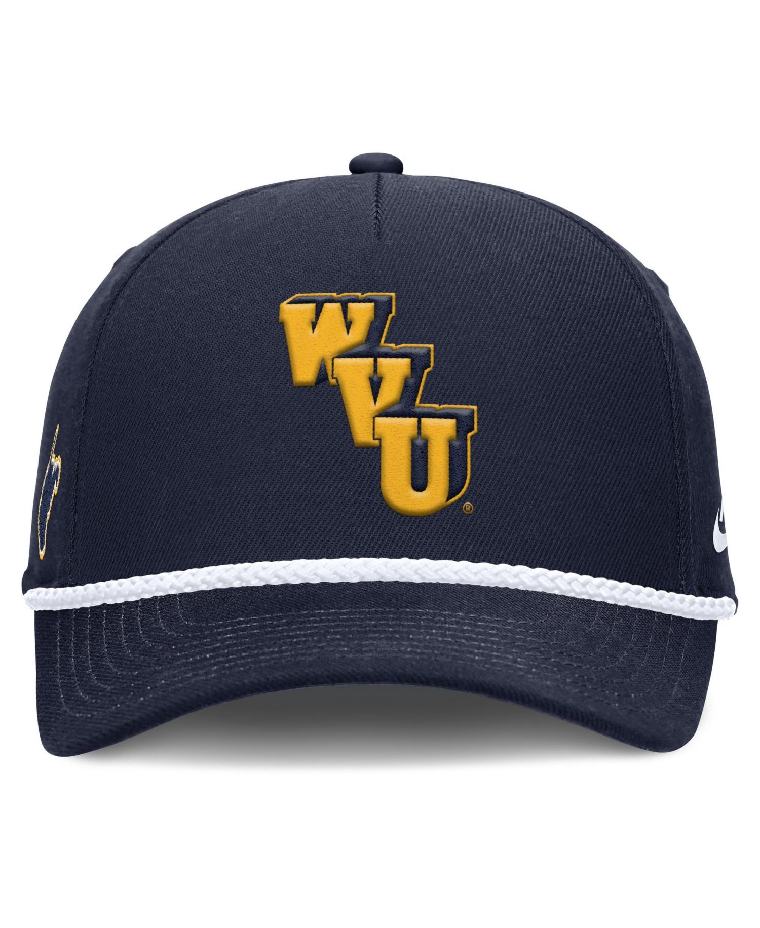 Men's and Women's Navy West Virginia Mountaineers 2026 Basketball Refresh 5-Panel Rope Rise Hat
