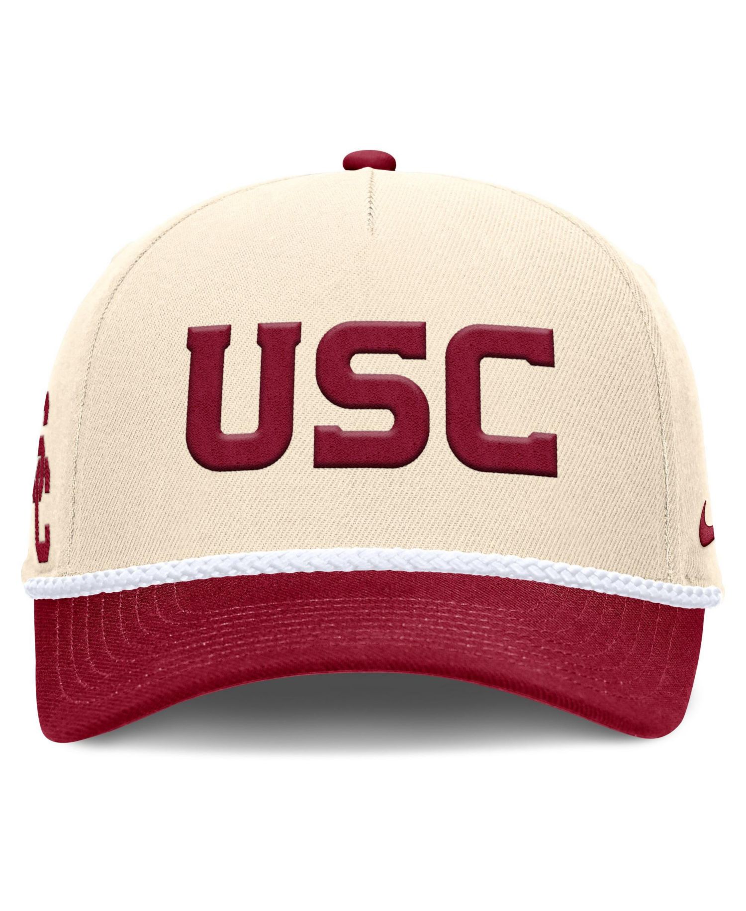 Men's and Women's Natural USC Trojans 2026 Primetime Natural 5-Panel Rope 2-Tone Rise Hat