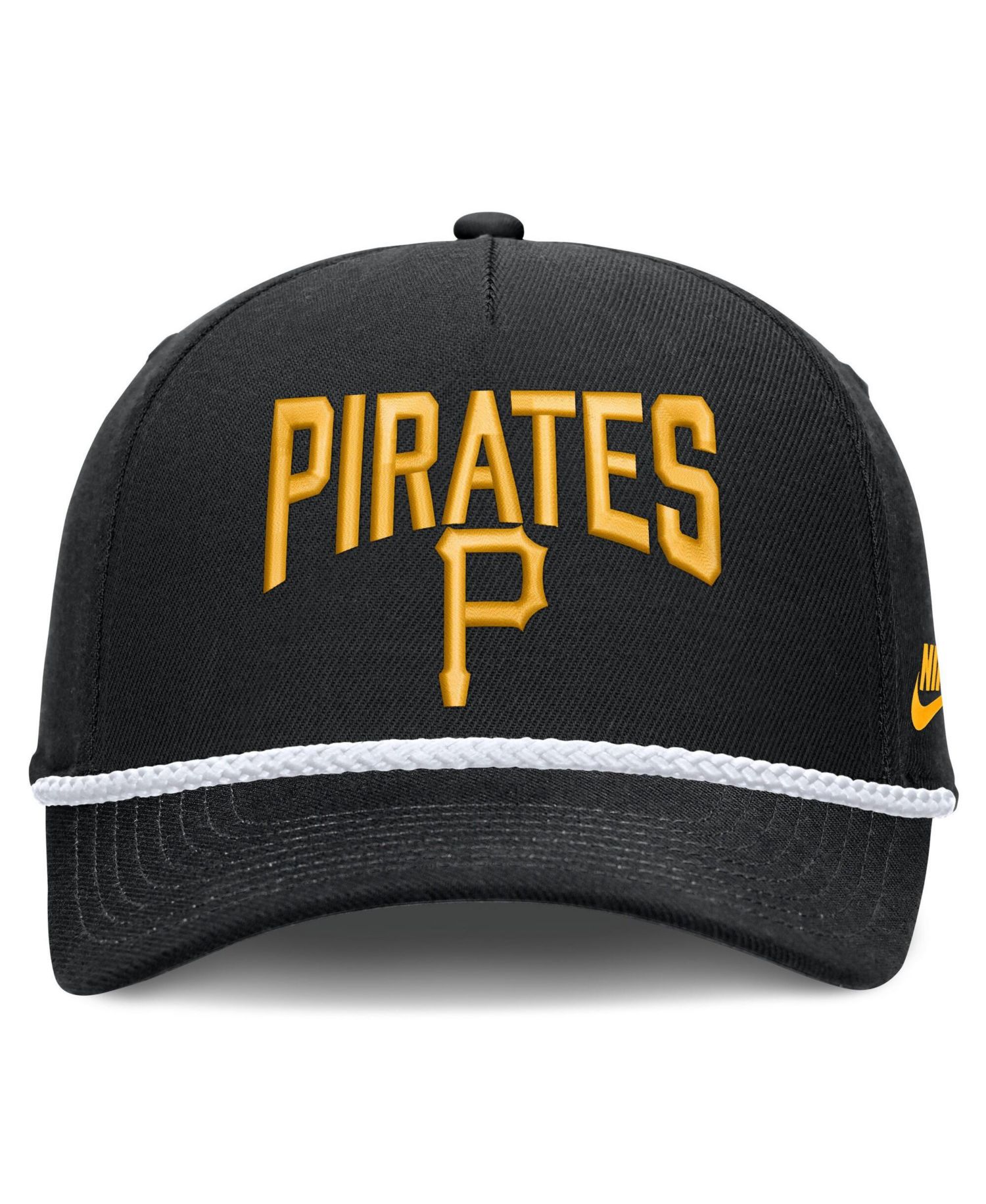 Men's Black Pittsburgh Pirates Cooperstown Rise Adjustable Hat