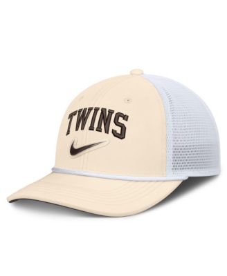 Men's Natural/White Minnesota Twins Rise Dri-FIT Trucker Adjustable Hat&iquest;