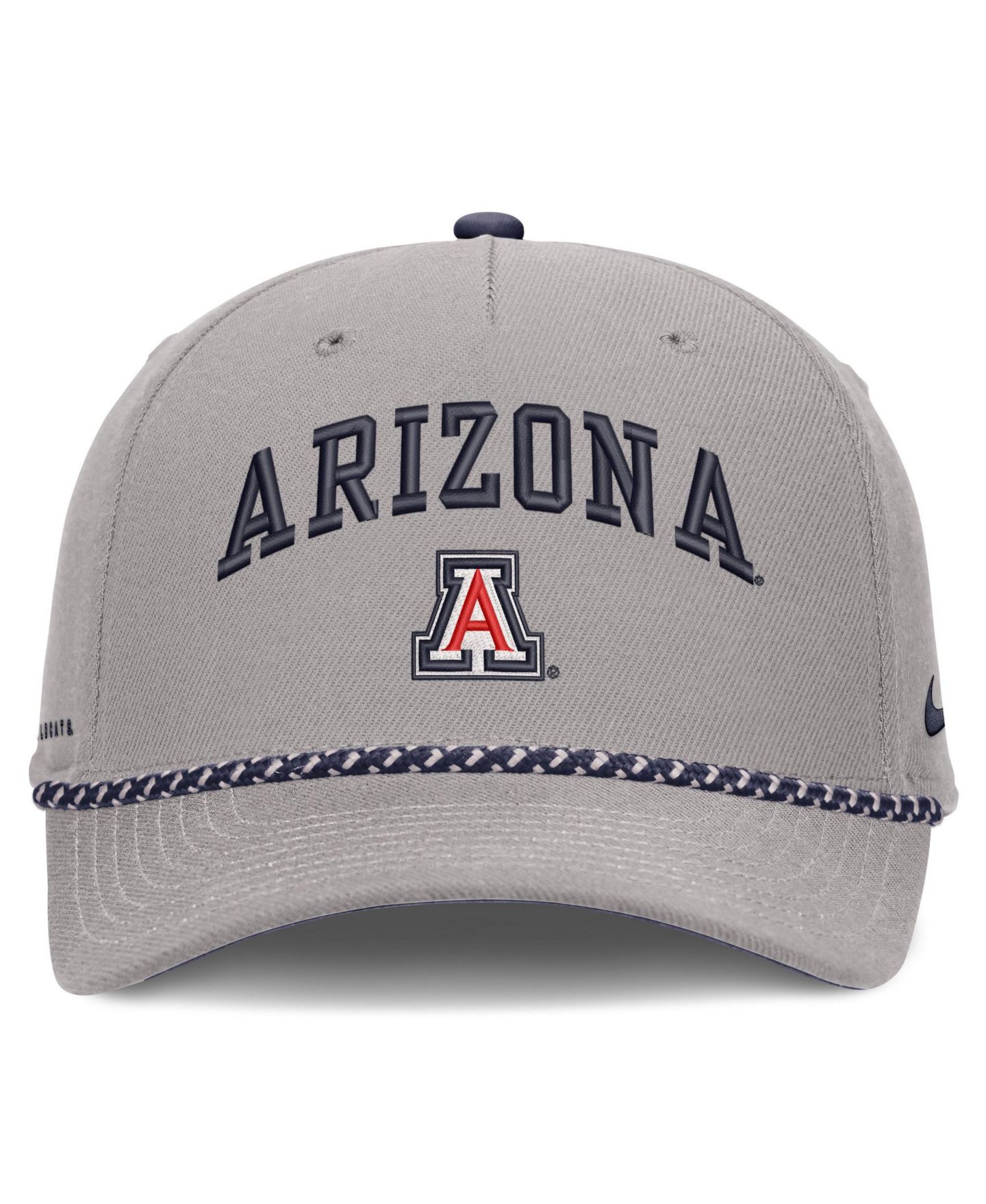 Кепка Nike Gray Arizona Wildcats Primetime Rise Rope Adjustable Hat — фото 2