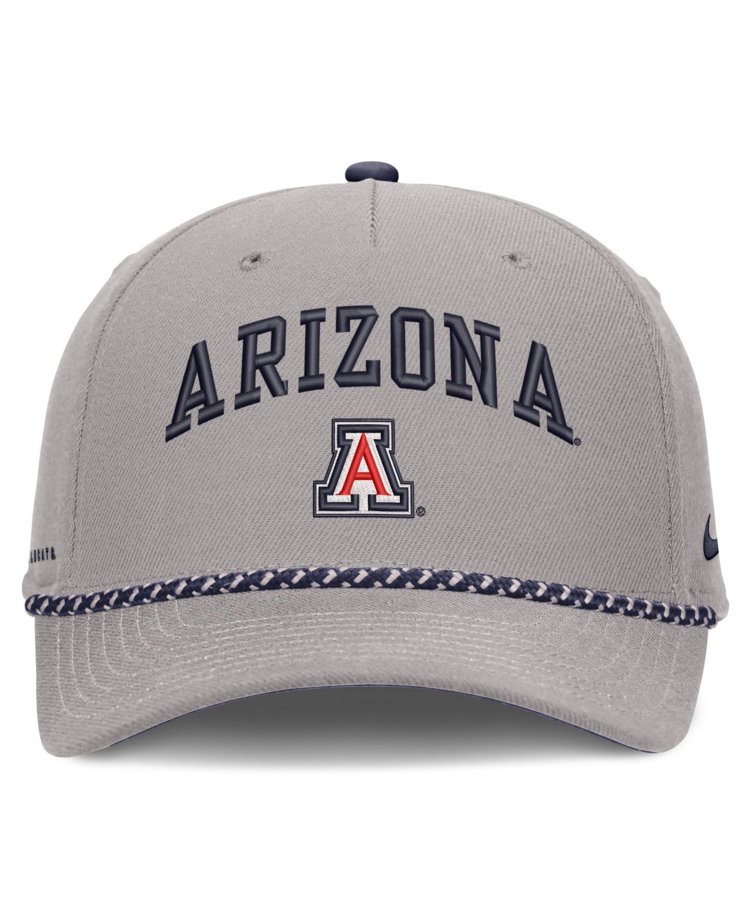 Men's and Women's Gray Arizona Wildcats Primetime Rise Rope Adjustable Hat