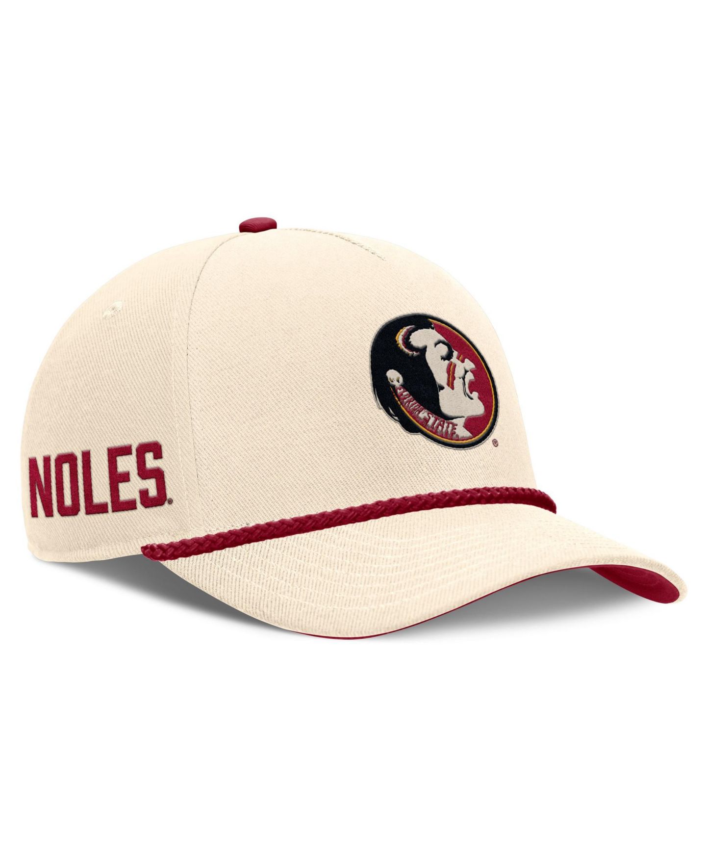 Кепка Nike Natural Florida State Seminoles Legacy Vintage Rope Rise Adjustable Hat — фото 1
