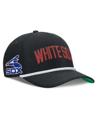 Men's Black Chicago White Sox Cooperstown Collection Rise Adjustable Hat