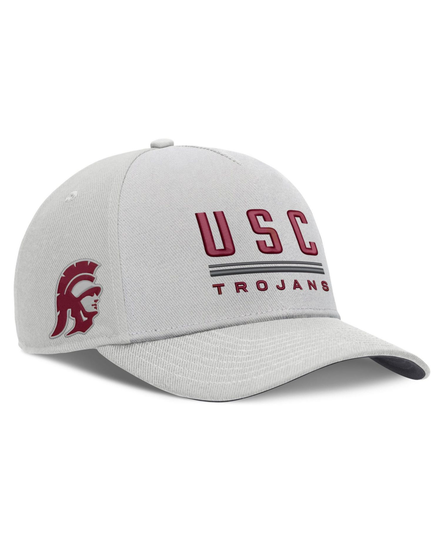 Men's Gray USC Trojans 2026 Sideline Dri-FIT Rise Adjustable Hat