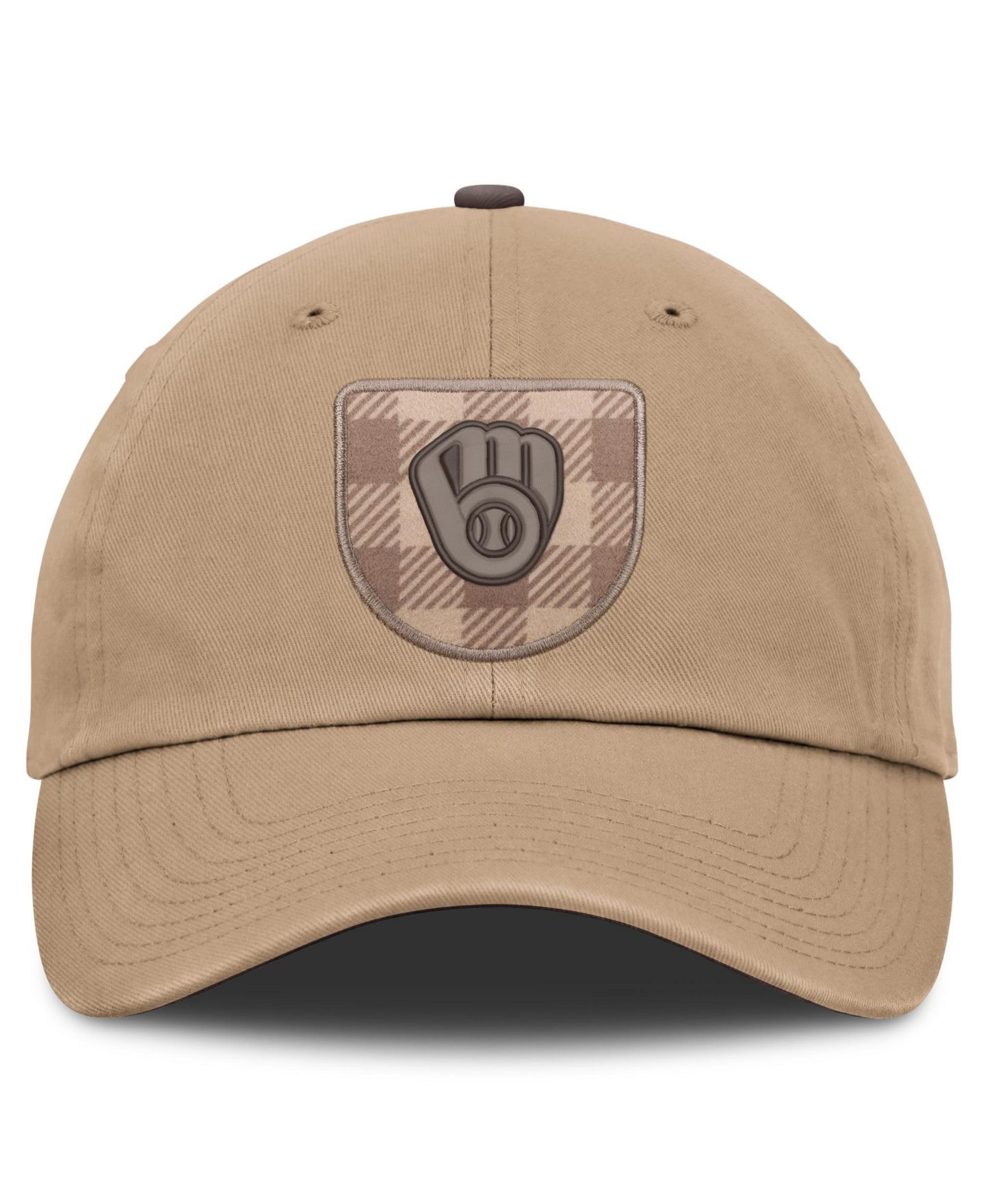 Мужская кепка Nike Light Brown Milwaukee Brewers Statement Club Adjustable Hat — фото 2