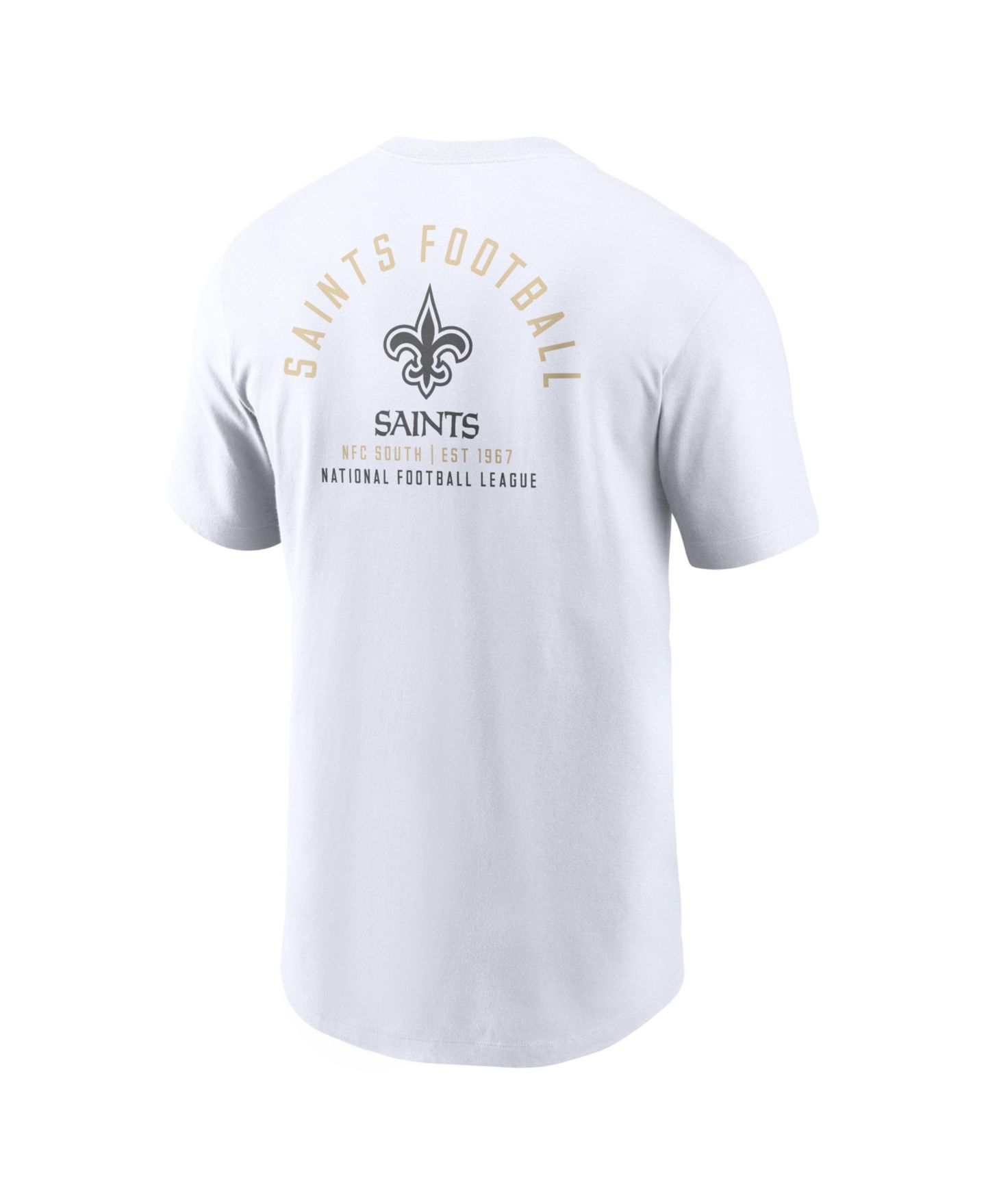 Мужская футболка Nike White New Orleans Saints Split Logo — фото 5
