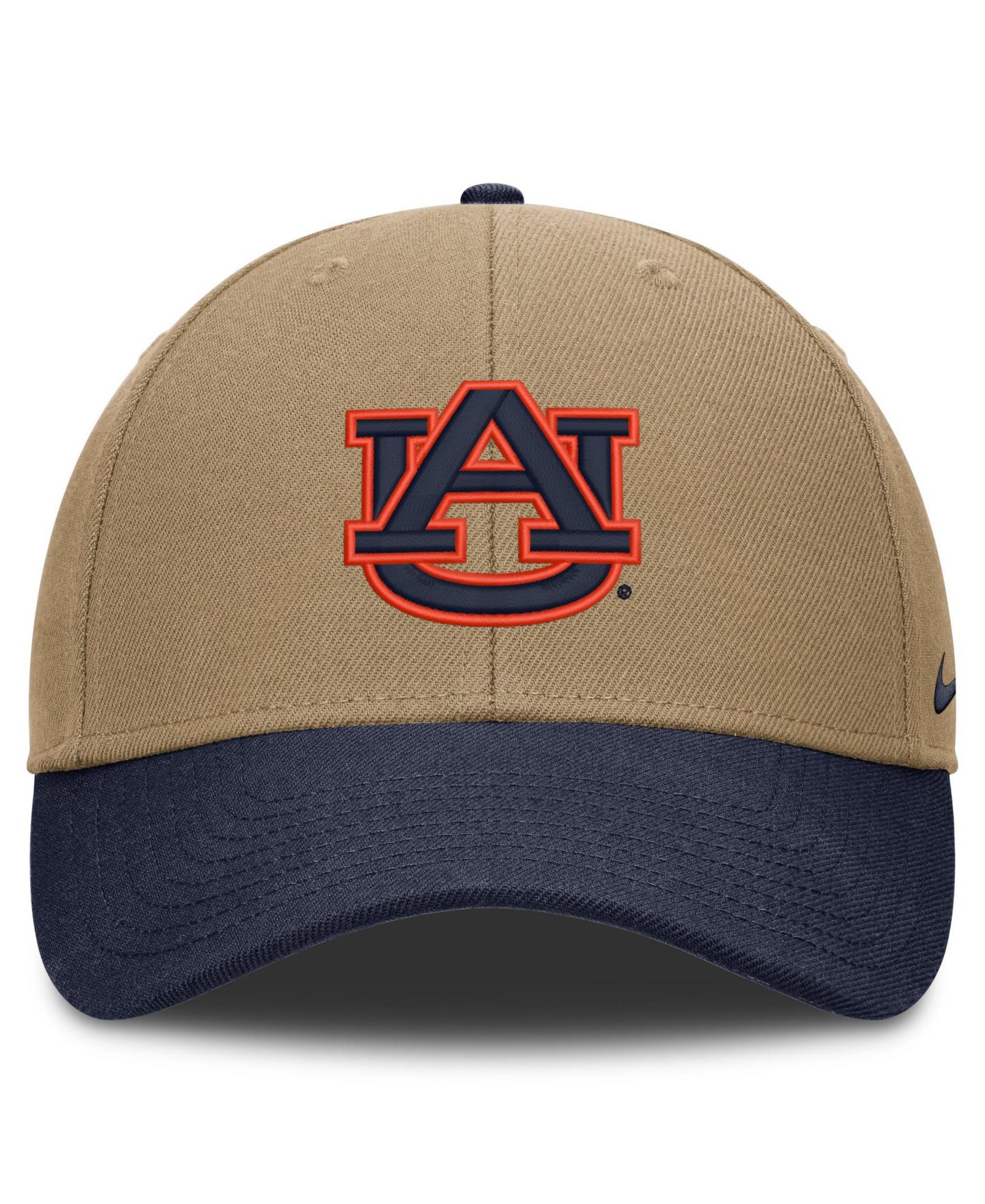 Кепка Nike Beige/Navy Auburn Tigers Primetime Rise Dri-FIT Adjustable Hat — фото 2