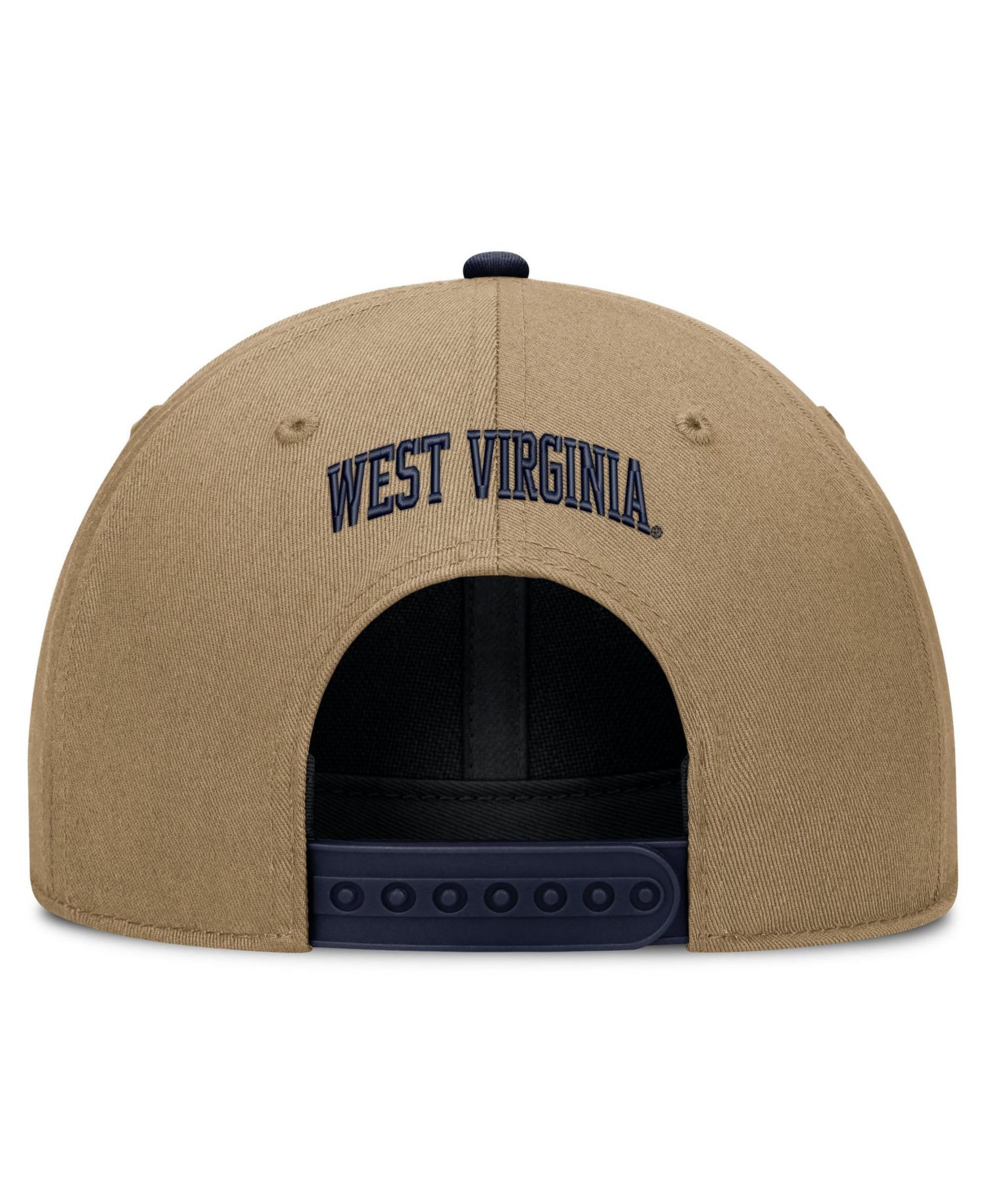 Men's and Women's Beige/Navy West Virginia Mountaineers Primetime Rise Dri-FIT Adjustable Hat