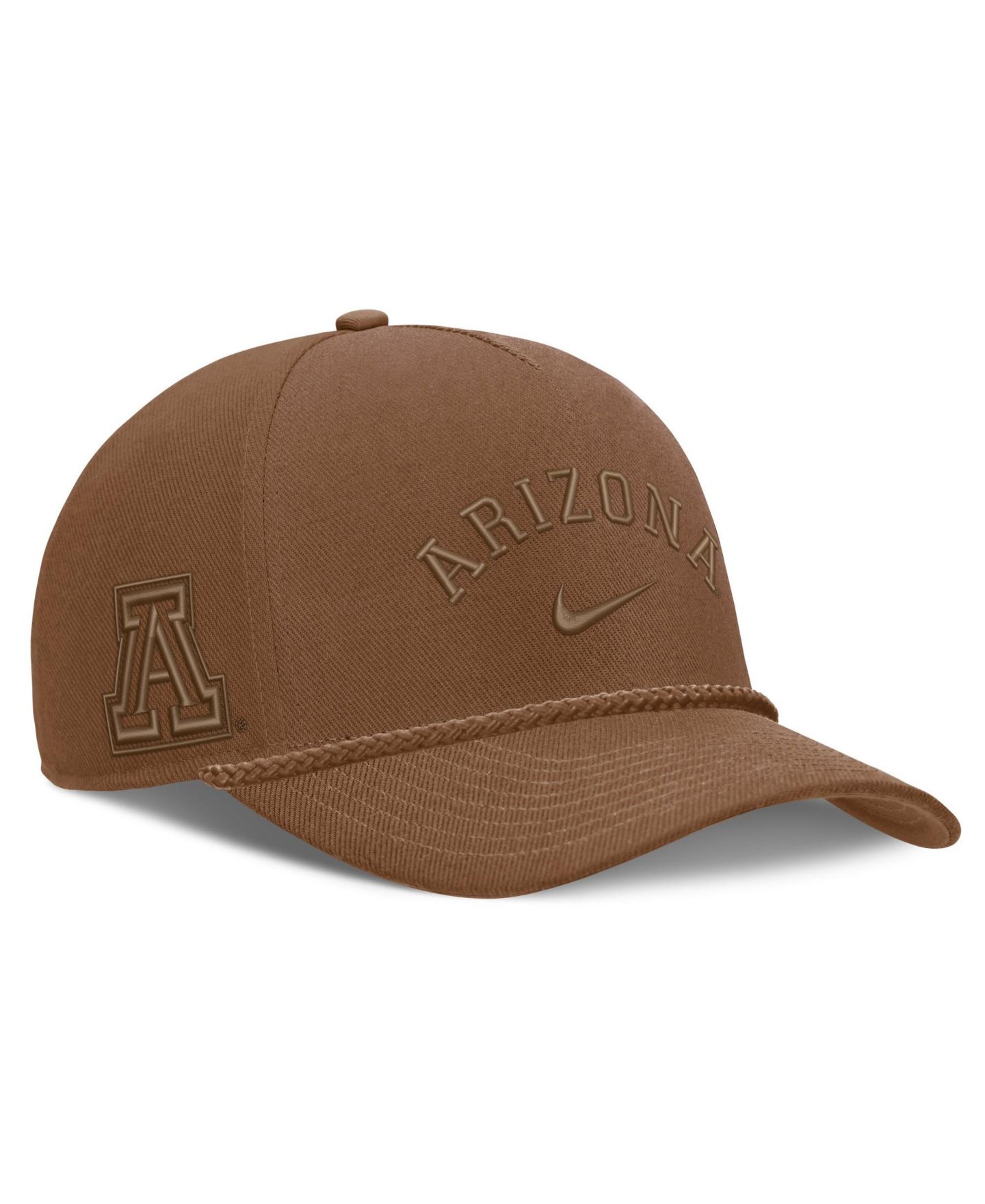 Кепка Nike Tan Arizona Wildcats Campus Prep Tonal Rope Rise 5-Panel Adjustable Hat — фото 3