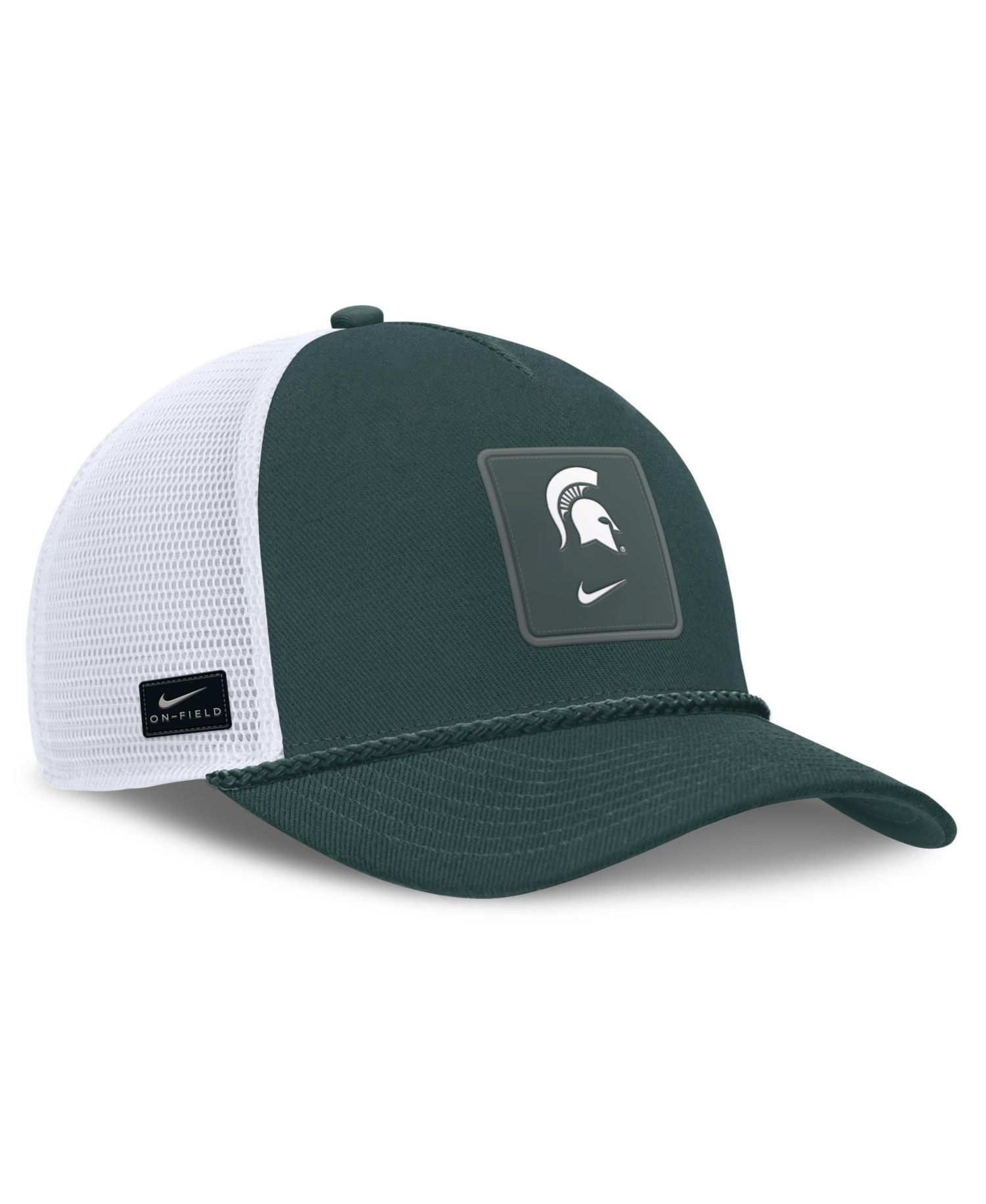 Men's and Women's Green Michigan State Spartans 2026 On-Field Gameday Rope Trucker Adjustable Hat