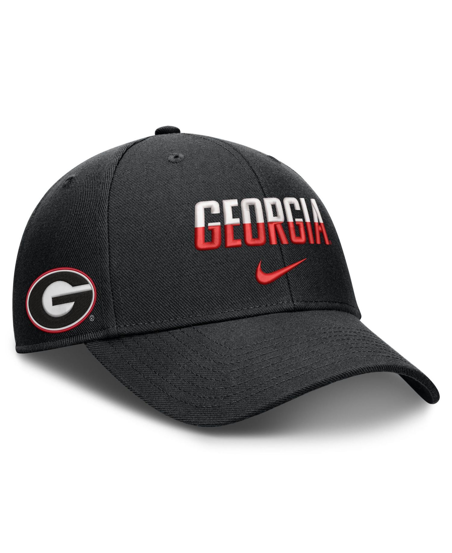 Men's and Women's Black Georgia Bulldogs 2026 On-Field Gameday Rise Adjustable Hat