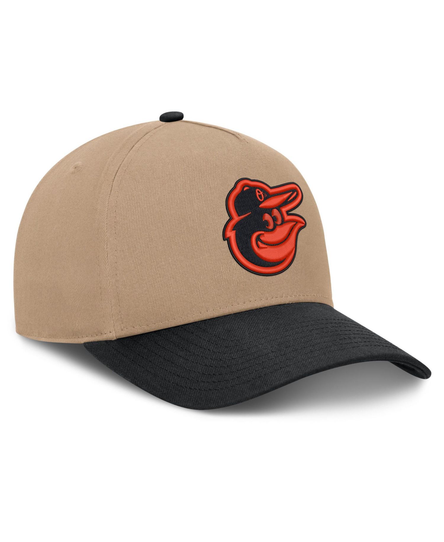 Men's Khaki/Black Baltimore Orioles Rise A-Frame Adjustable Hat