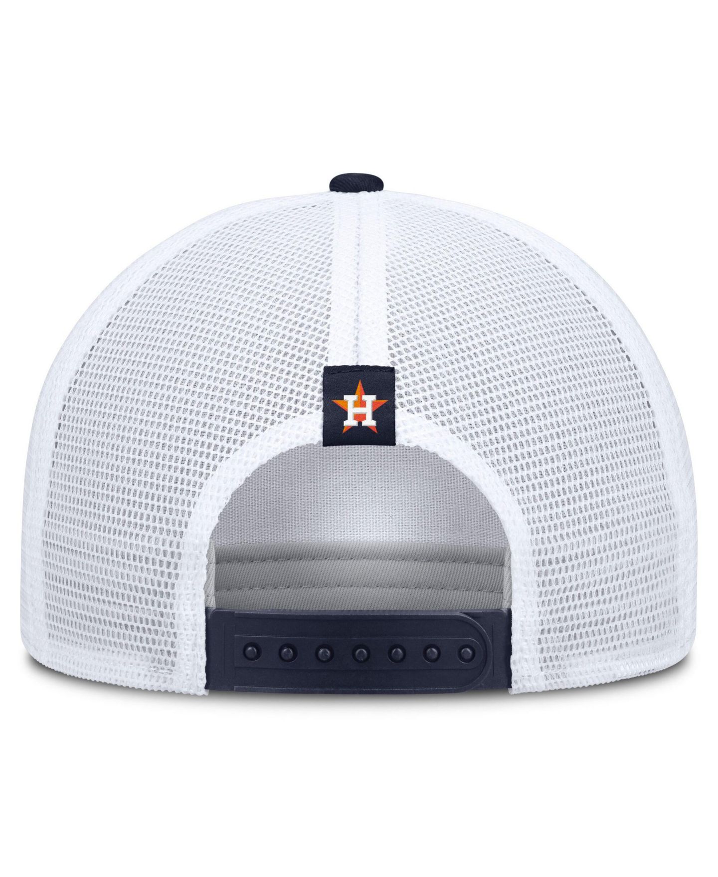 Мужская кепка Nike Khaki/Navy Houston Astros Rise A-Frame Trucker Adjustable Hat — фото 4