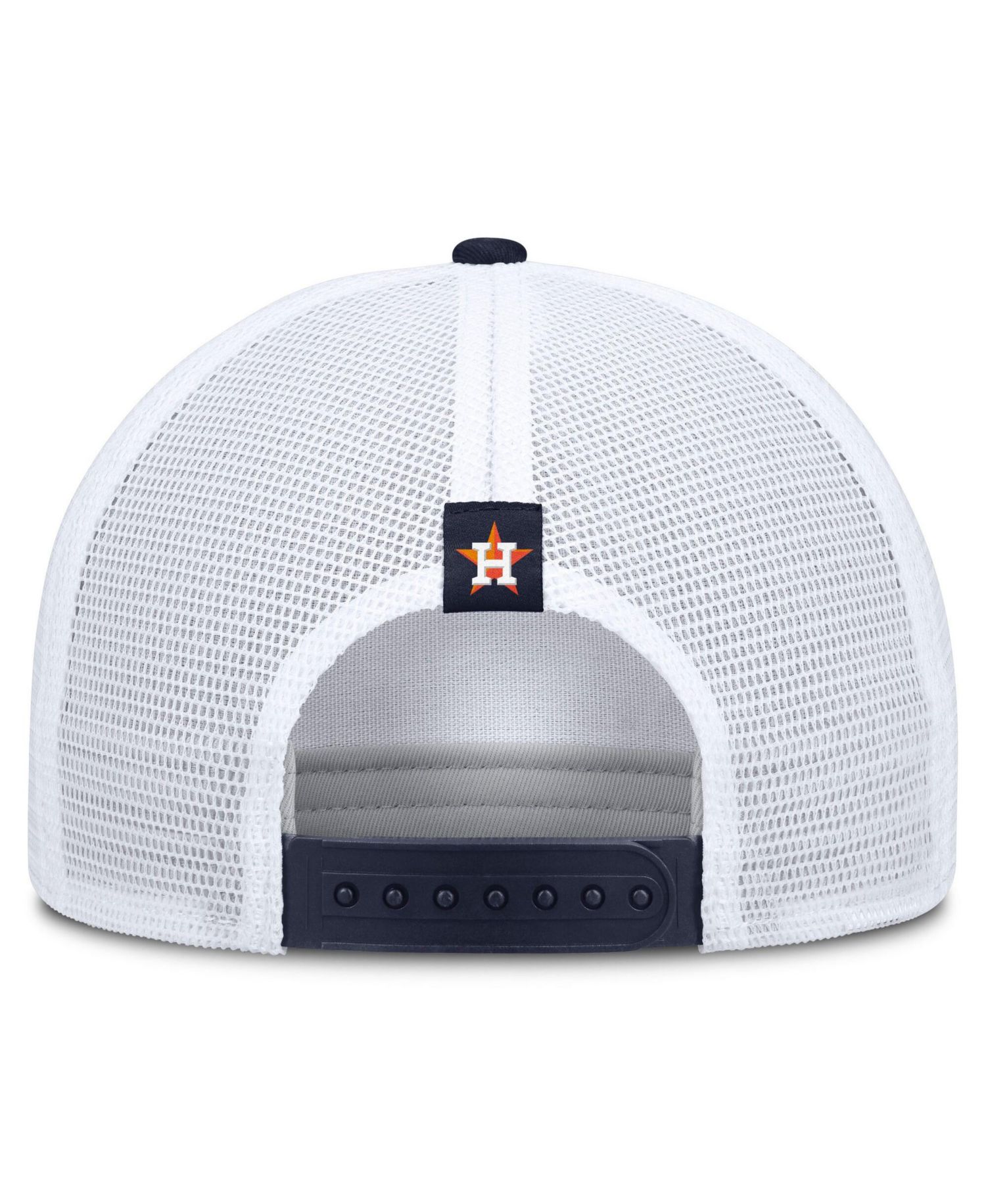 Men's Khaki/Navy Houston Astros Rise A-Frame Trucker Adjustable Hat