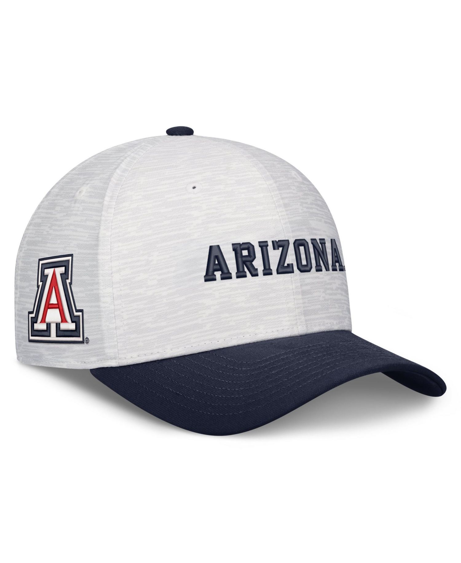 Men's and Women's White/Navy Arizona Wildcats Primetime Rise Adjustable Hat
