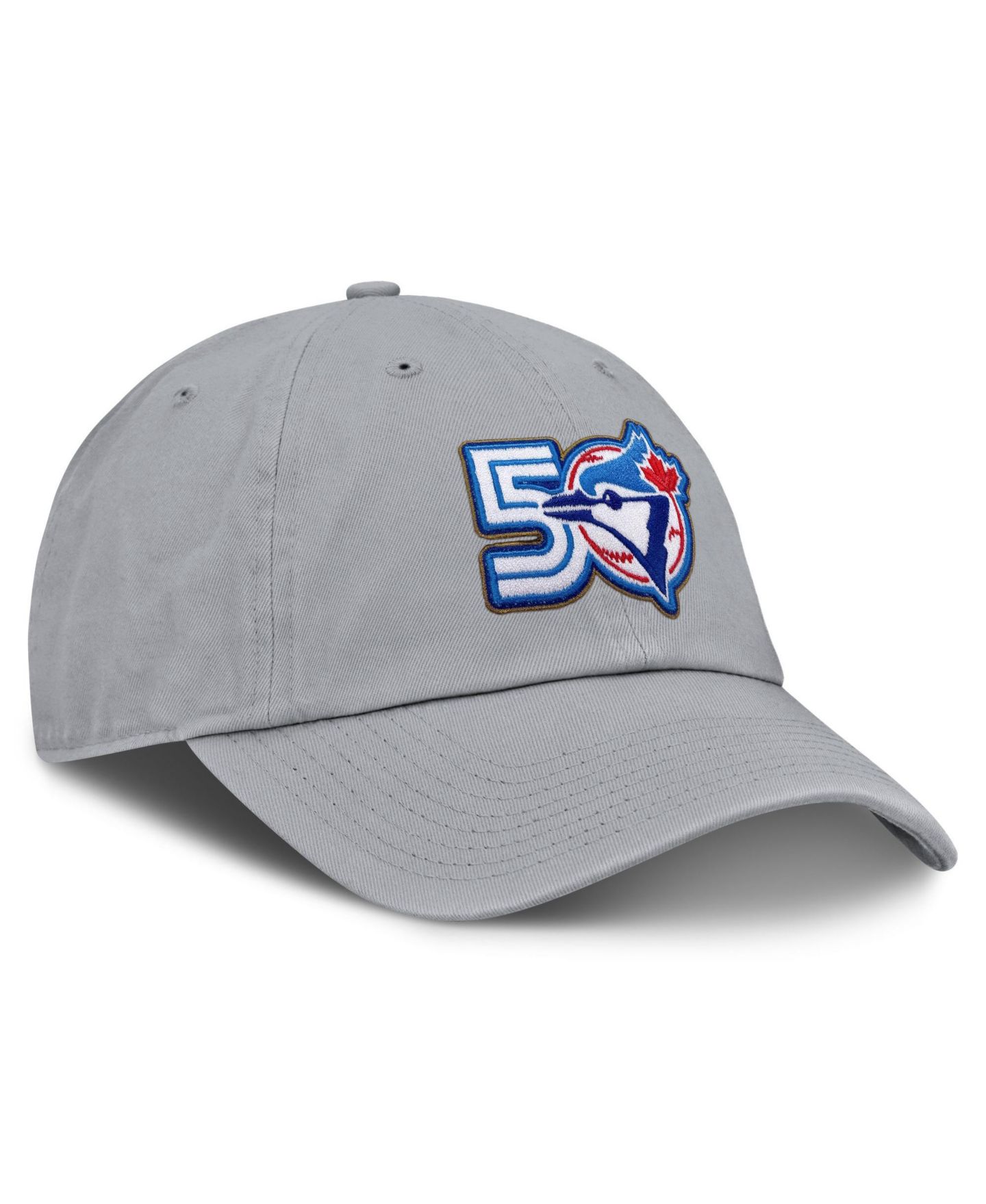 Мужская кепка Nike Gray Toronto Blue Jays 50th Season Club Adjustable Hat — фото 3