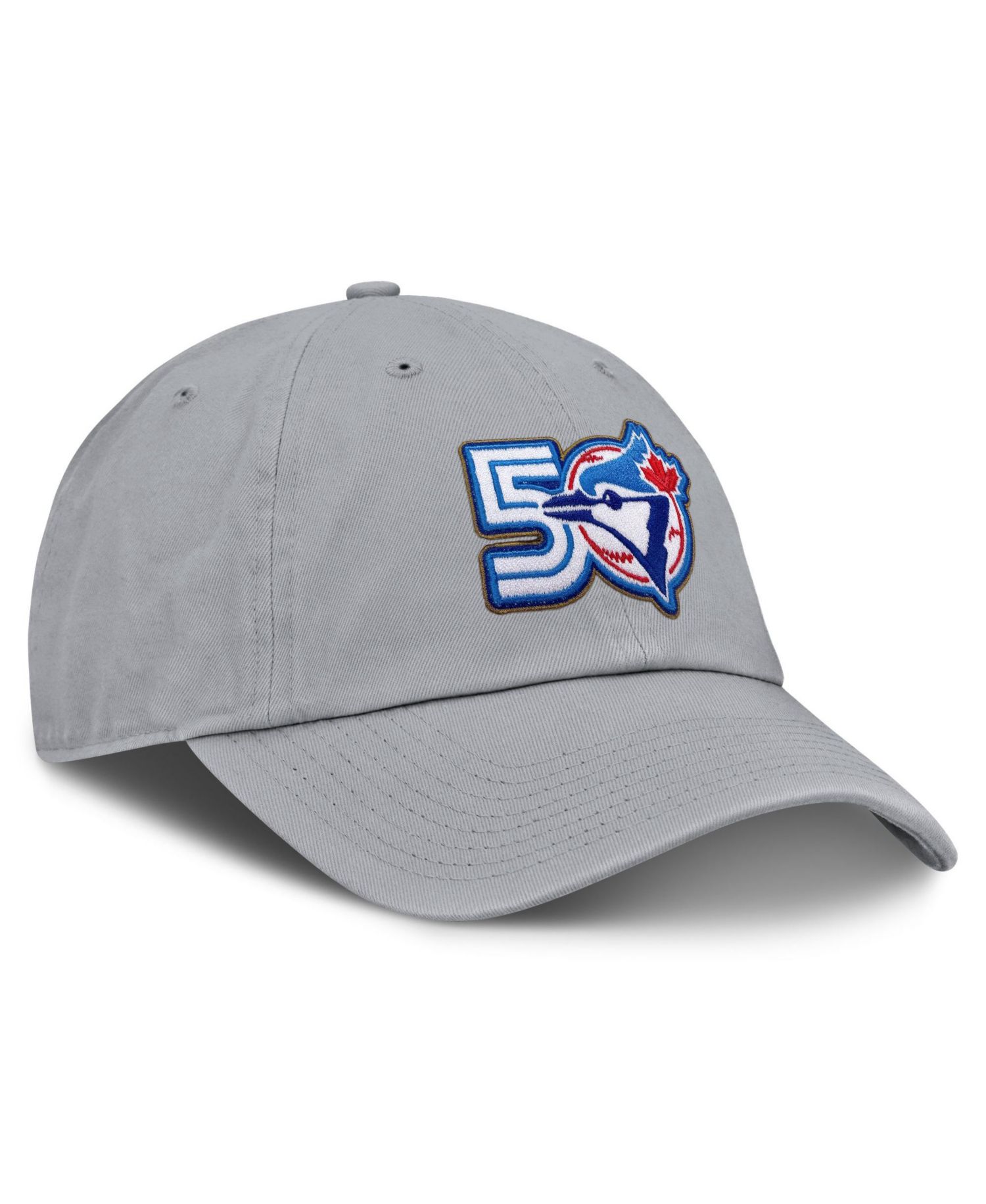 Men's Gray Toronto Blue Jays 50th Season Club Adjustable Hat