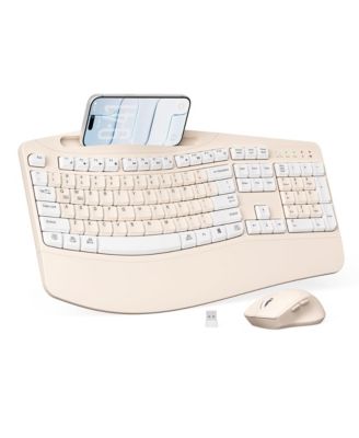 Wireless Ergonomic Keyboard and Mouse Combo for PC/Mac