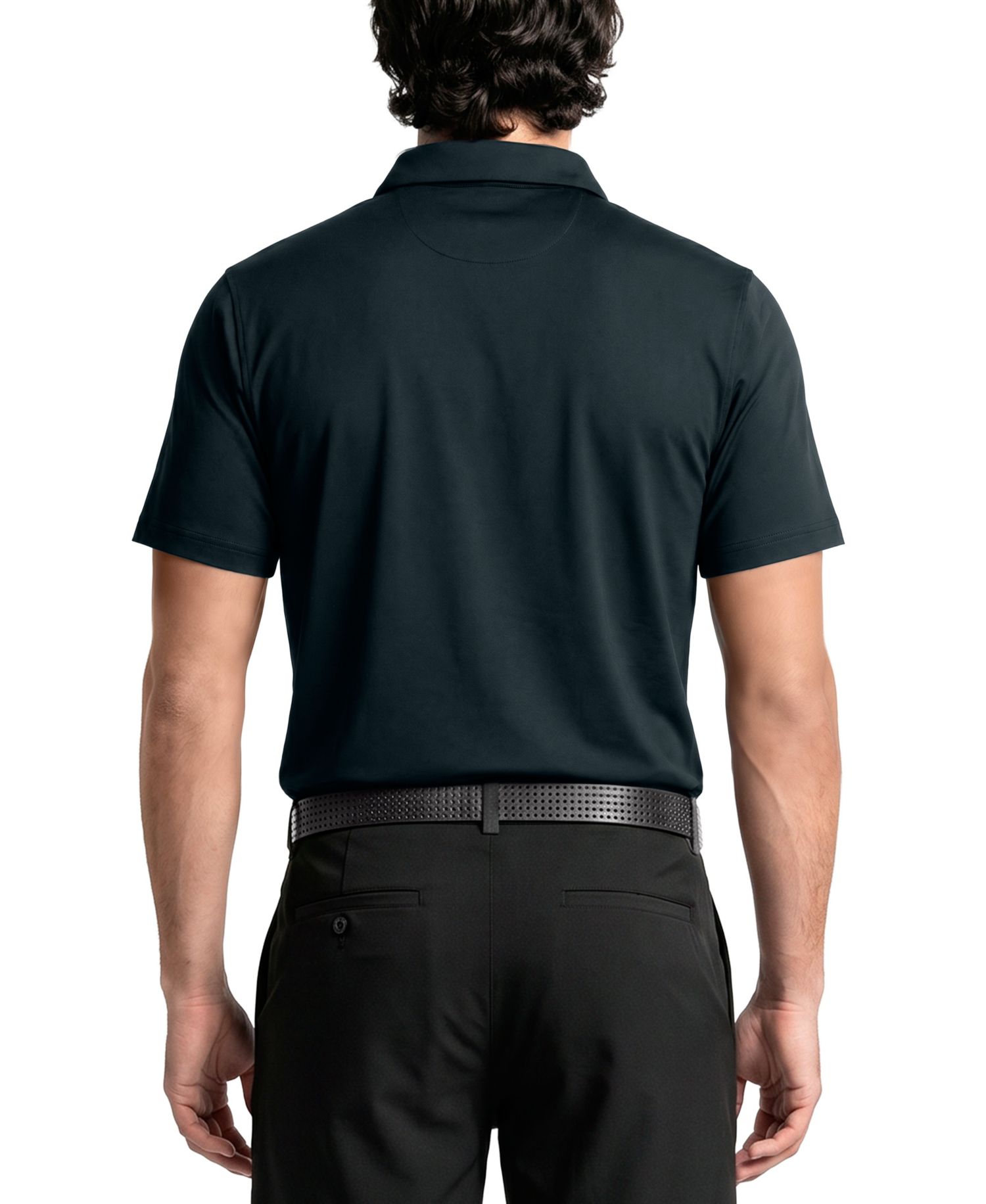 Men's Abstract Ombre Blocked Golf Polo Shirt