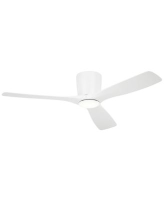 54" Volos Matte White LED Hugger Ceiling Fan