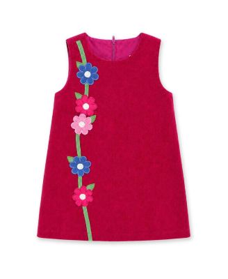 Toddler Girls (2T-4T) Corduroy Jumper with Flower Dress