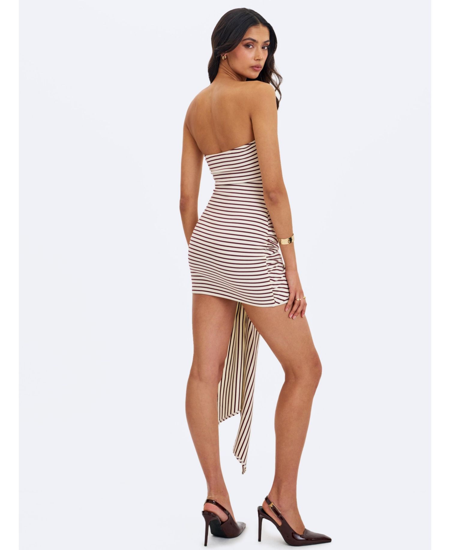 Women's Tommie Strapless Striped Mini Dress