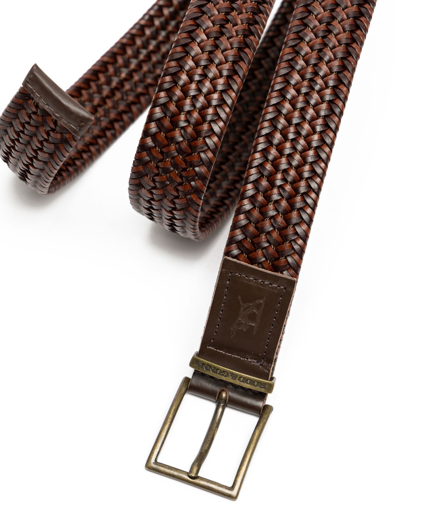 Мужской ремень Rodd & Gunn Seatoun Stretch Leather Belt, цвет: Коньячный — фото 3
