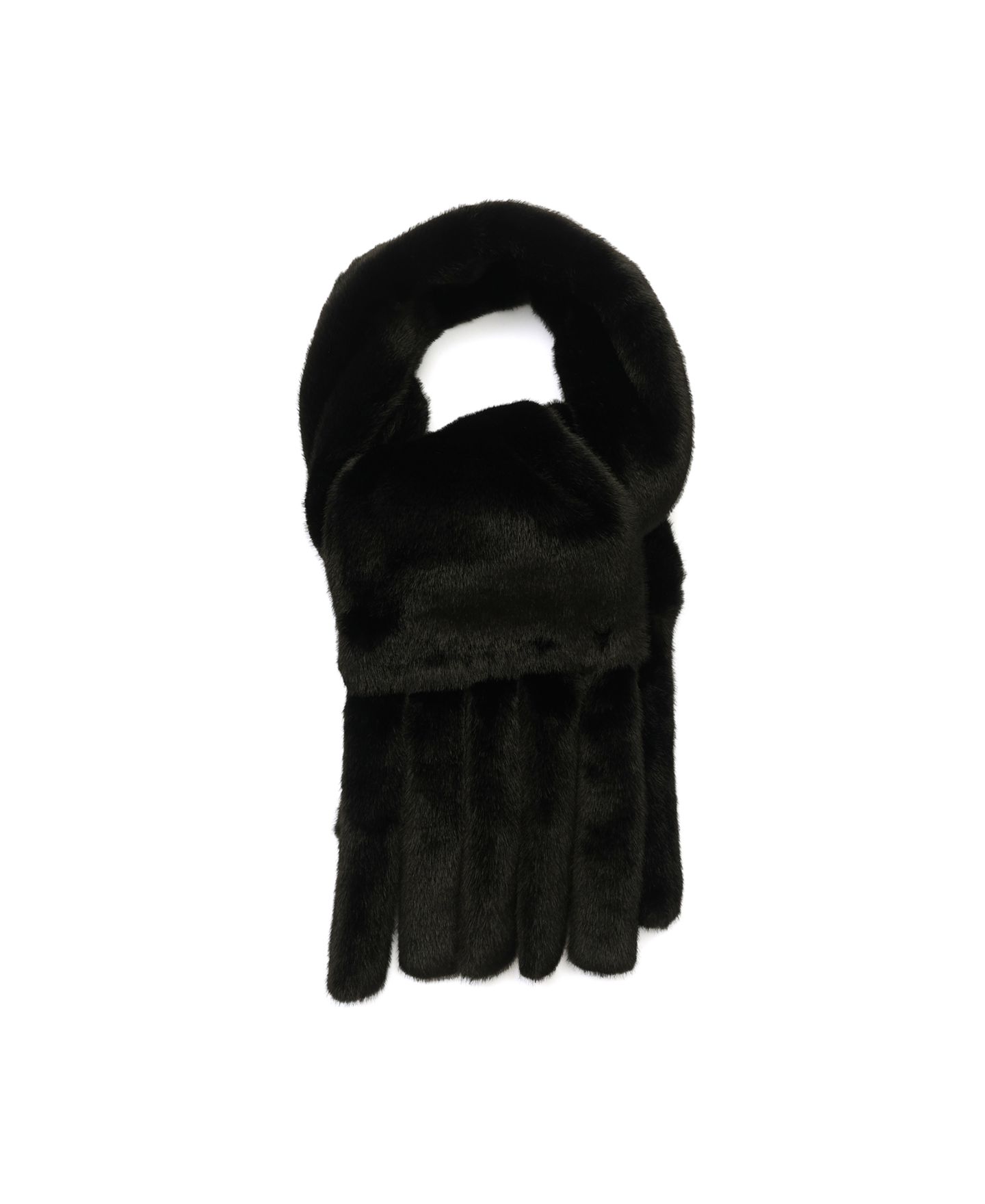 Женский шарф Kurt Geiger London Solid Mink Glam, цвет: Чёрный — фото 2