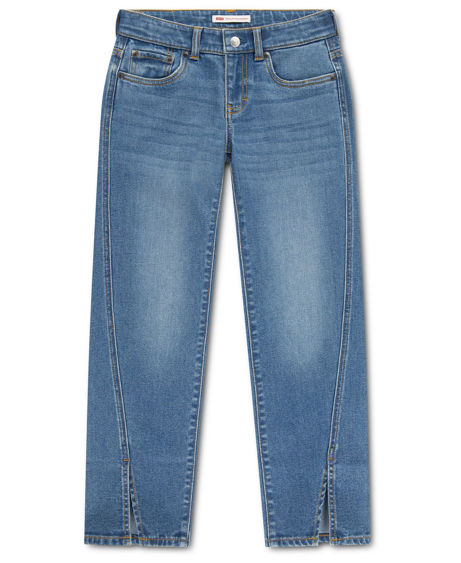 Girls' 7-16 Regular Rise Straight Jeans