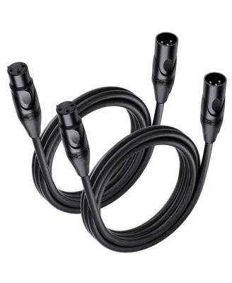 2 Pack XLR Microphone Cables 21 AWG Oxygen Free Copper Balanced Audio Cord
