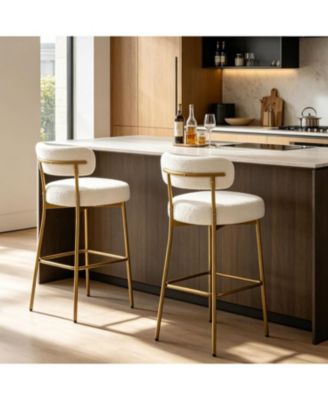 24" Bar Stools Set of 2, Counter Height Bar Stools Chairs