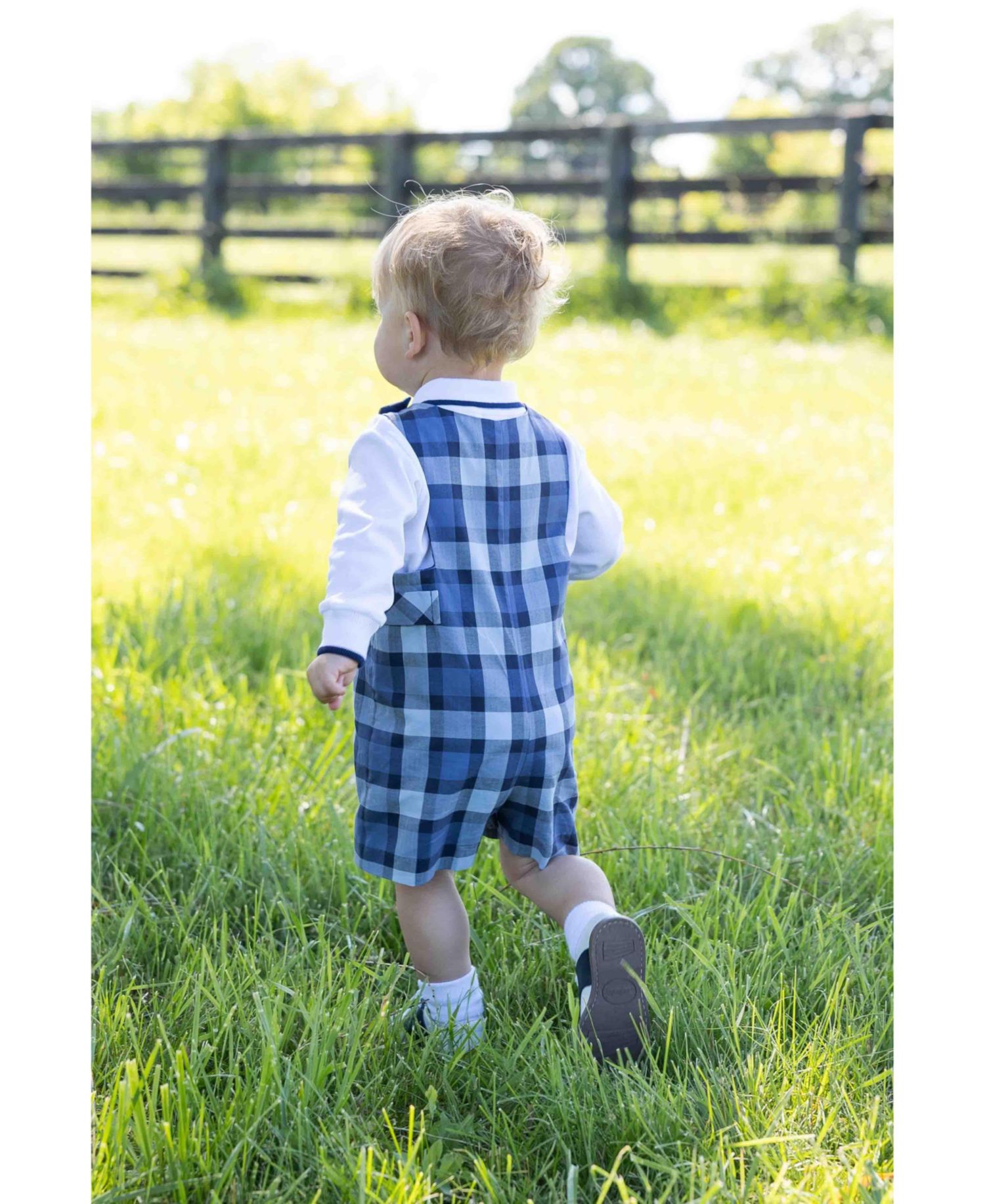 Baby ( 6M to 24M ) Plaid Shortall Romper
