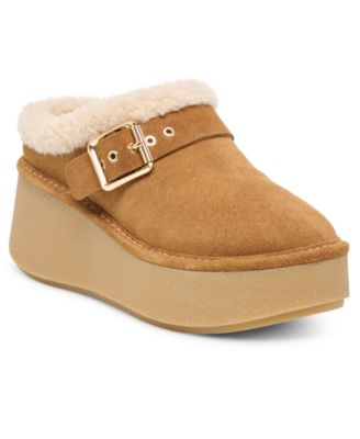 Women's Oslo Plush Cozy Buckle Platform Clogs